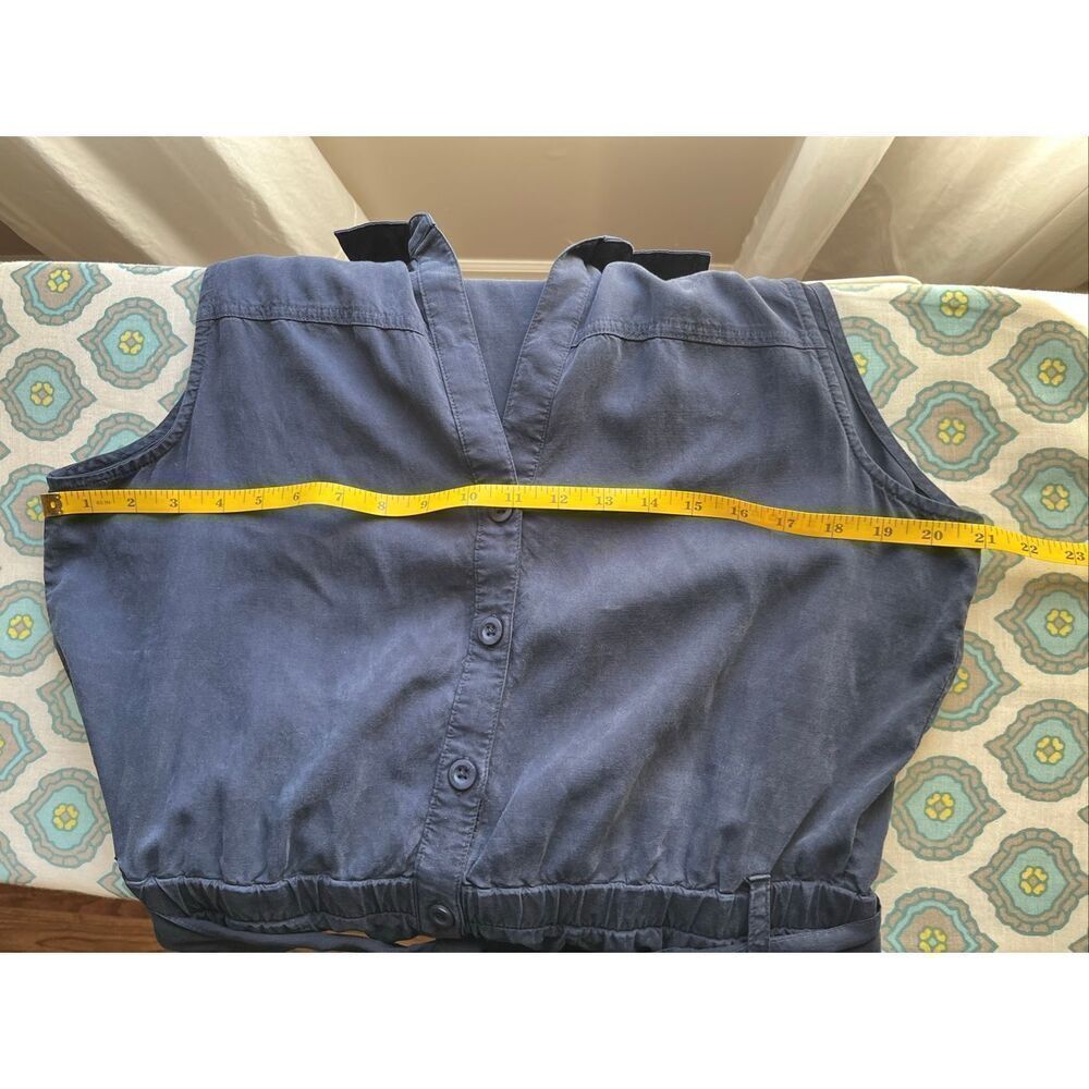 Sundance Cloth & Stone Navy Tencel Jumpsuit - L - Picture 5 of 7